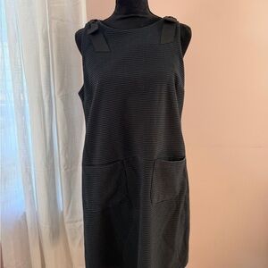 Elle Black Sleeveless Mini Dress with Shoulder Bows